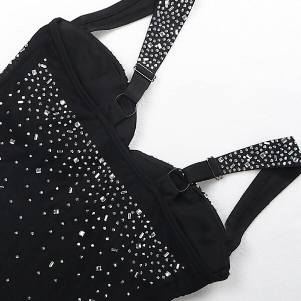 588bb8e3-2972-46cf-827b-e46522ee50b0 Women,s Rhinestone Sling Backless Two-piece Set Two Dress