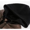 Teenagers Loose Fit Hooded PU Leather Cardigan Jacket