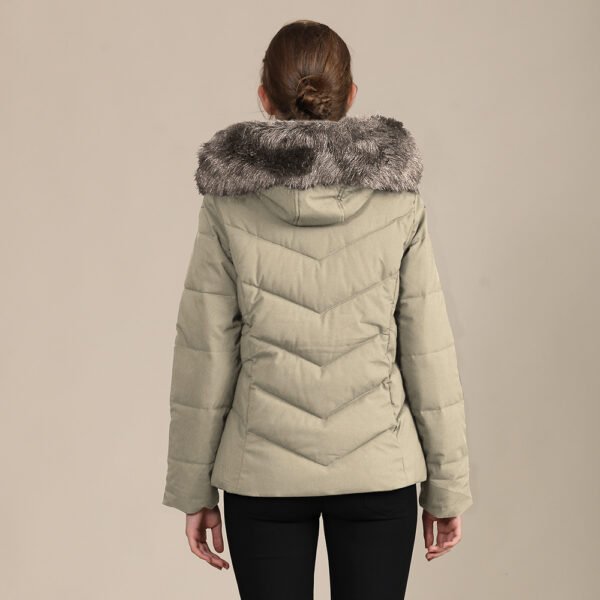 Women's Padded Jacket with Fur Hood