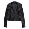 Women's Slim Fit Tassel Detail PU Leather Biker Jacket