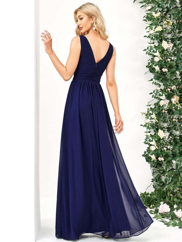 5dfa1c61-de7f-4a68-a346-f5222058f057 Women,s Deep V-neck Bridesmaid Plus Size High Waist Dress