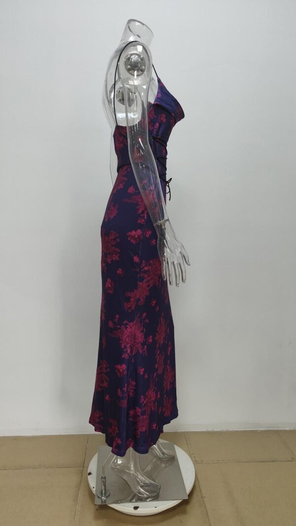 Women's Printed Lace Long Dress