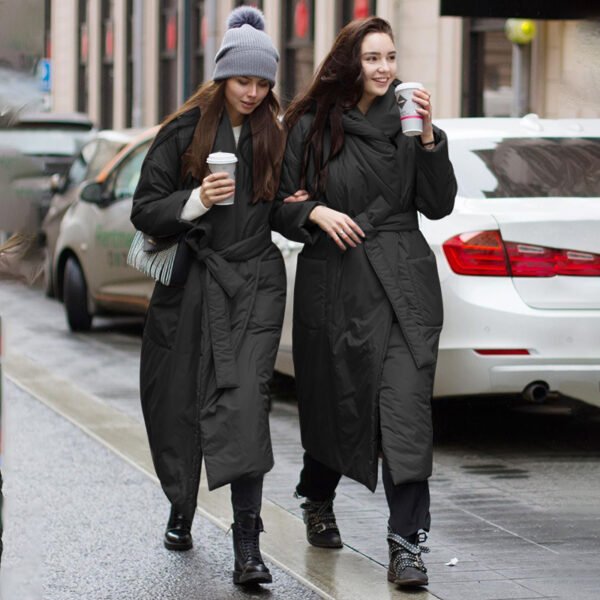 Women's Padded Ruff Collar Coat
