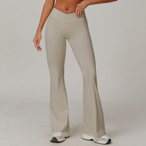Women's Gold Ammonia Nude Feel Flared Leggings (4 Colors)