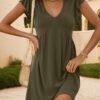 6adfd422-a7d7-47d4-8386-55dbe0990ad5 Women,s Beach V-neck Baggy Tank Dress