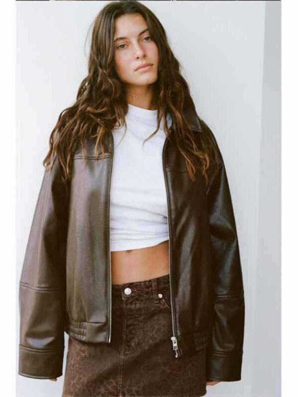 Women's Loose Fit Lapel Collar Regular Jacket
