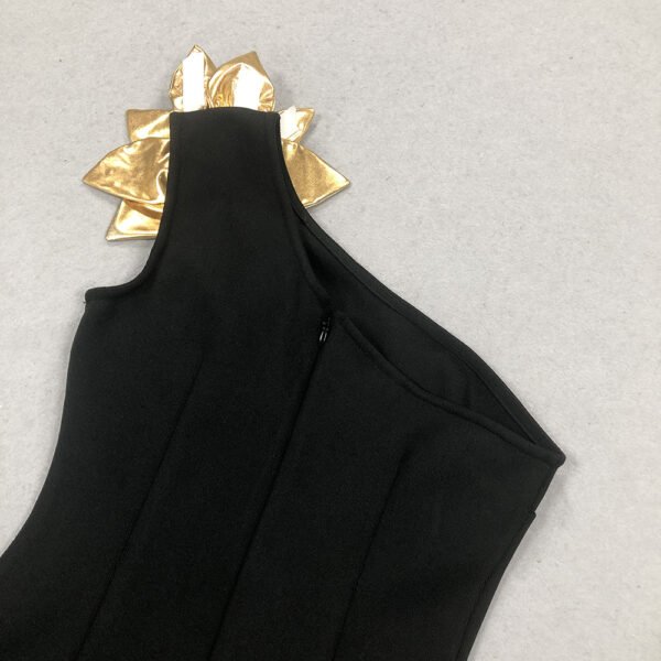 6ccfd77b-a69f-4c27-aefb-310f396b4b63 Women,s Slim-fit With Golden Flower Maxi Dress