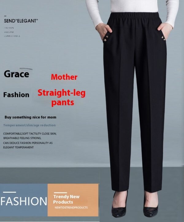 Women's High Waist Straight-Leg Pants (2 Colors)