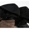 Teenagers Loose Fit Hooded PU Leather Cardigan Jacket