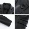 Women's Single Button Faux Leather Blazer