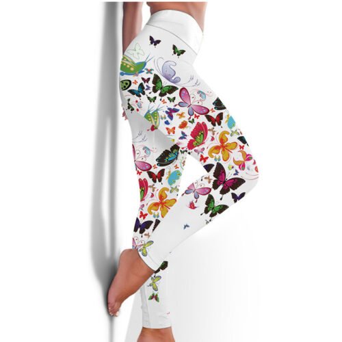 Women's Butterfly Printed Fitness Leggings (4 Colors)