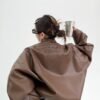 Women's Loose Fit PU Leather Street  Jacket