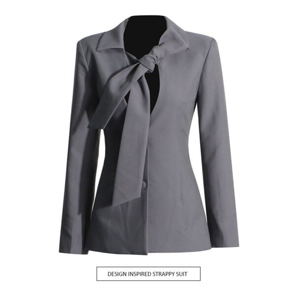 Women's Lace-Up Polyester Blazer