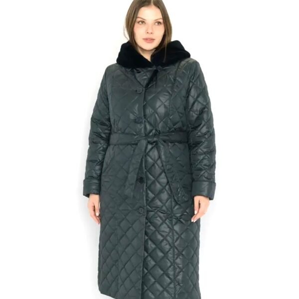 Women's Padded Jacket with Big Fur Collar