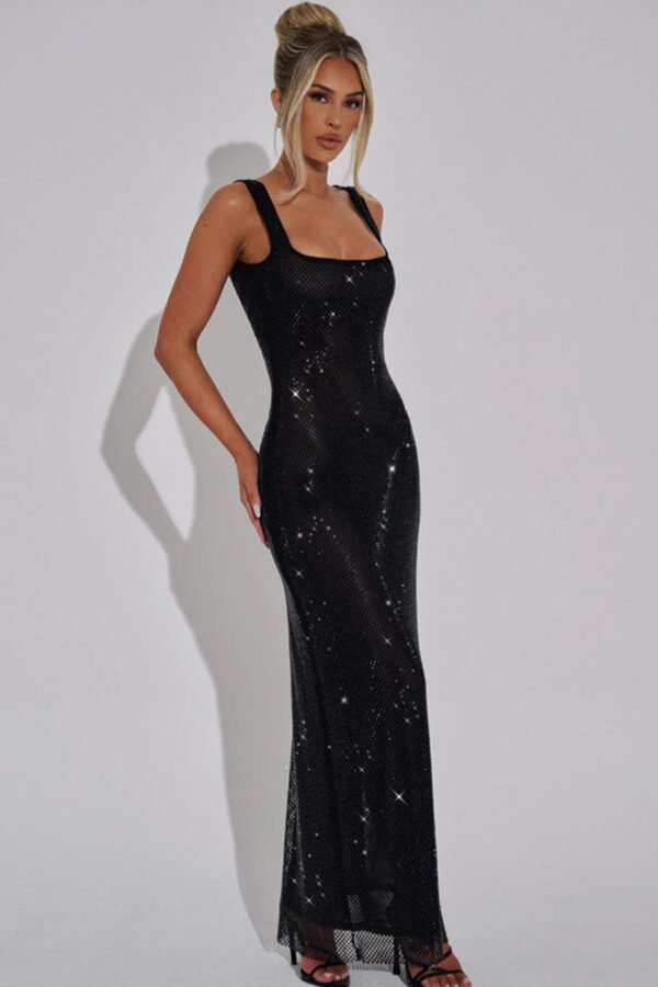 8278d5f5-bc5c-40e9-a866-2936572cf01d Women,s Double-shoulder Strap Sequins Dress
