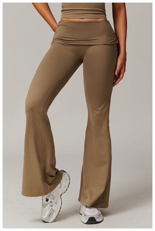 Women's Fold High Waist Bell-Bottom Pants (5 Colors)