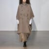 Women's Loose-Fit Cape Trench Coat