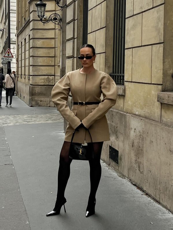 Women's Crew Neck Blazer Dress