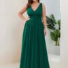 890bf82c-37ec-42d7-b48c-420b0029adb9 Women,s Deep V-neck Bridesmaid Plus Size High Waist Dress