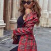 Women's Plaid Blazer