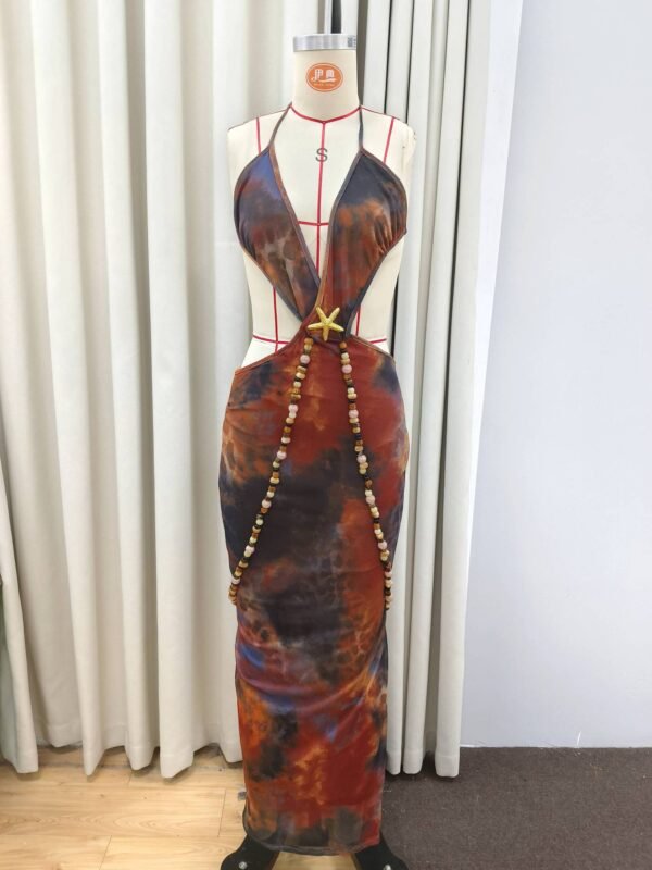 8953eaa8-d41c-4eee-a365-c4e8268f23b2 Women Seaside Holiday  Design Sleeveless Dress