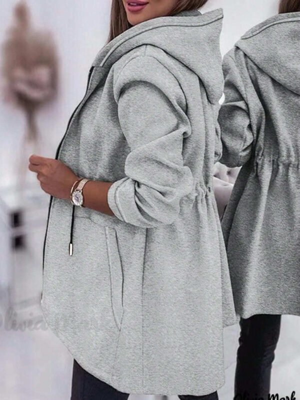 Women's Hooded Drawstring Waist Jacket (2 Colors)