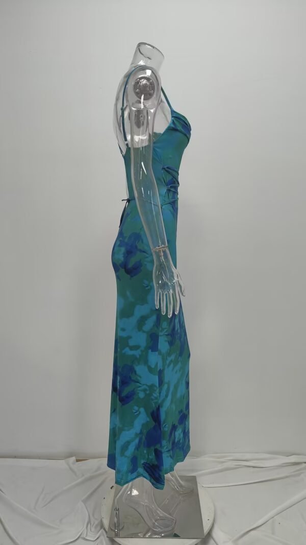 Women's Printed Lace Long Dress