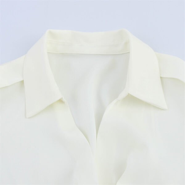 European And American Style Women's Fashion Temperament With Belt Silk Satin Texture Dress