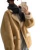 Women's Padded Ruff Collar Coat