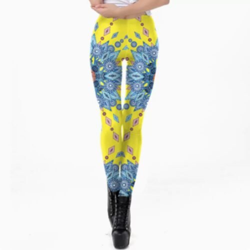 Women's Printed Polyester Fitness Leggings (6 Style)