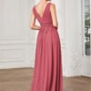 93fd9125-e908-451f-9461-1bacb618ab80 Women,s Deep V-neck Bridesmaid Plus Size High Waist Dress