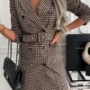 Women's Plaid Blazer Dress