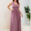 9e28a654-441c-48d2-9679-4adfc2f5a486 Women,s Deep V-neck Bridesmaid Plus Size High Waist Dress