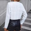 Fall Winter Top Classic Style Short Plaid Coat