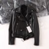 Women's Black Faux Leather Biker Jacket