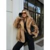 Women's Faux Fur Spandex Coat