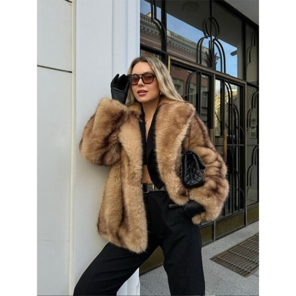 Women's Faux Fur Spandex Coat