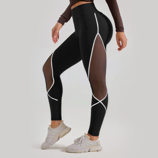 Women's High Waist Chemical Fiber Blend Yoga Running Leggings