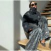 Women's Sequined Solid Color Long Sleeve Jacket