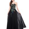 Embroidered Peacock Heart Collar Dress Chiffon