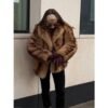 Women's Faux Fur Spandex Coat