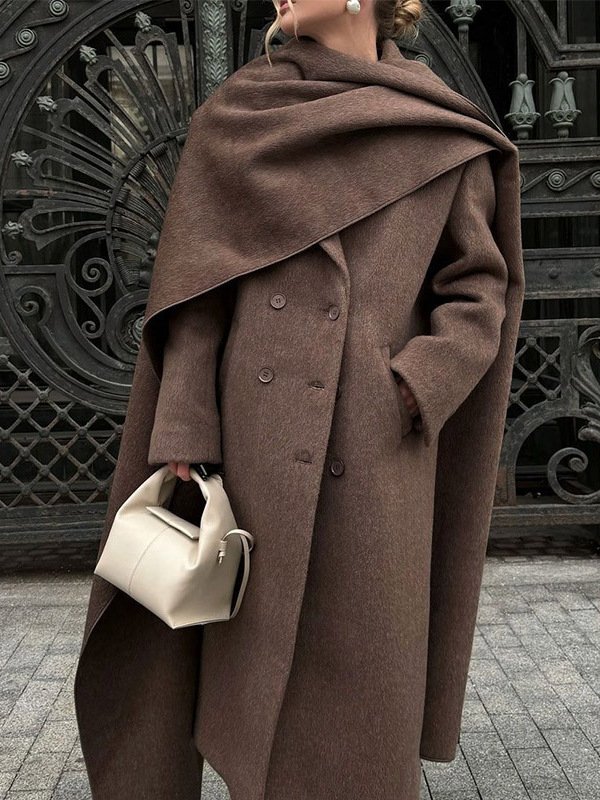 Women's Scarf Neckline Coat
