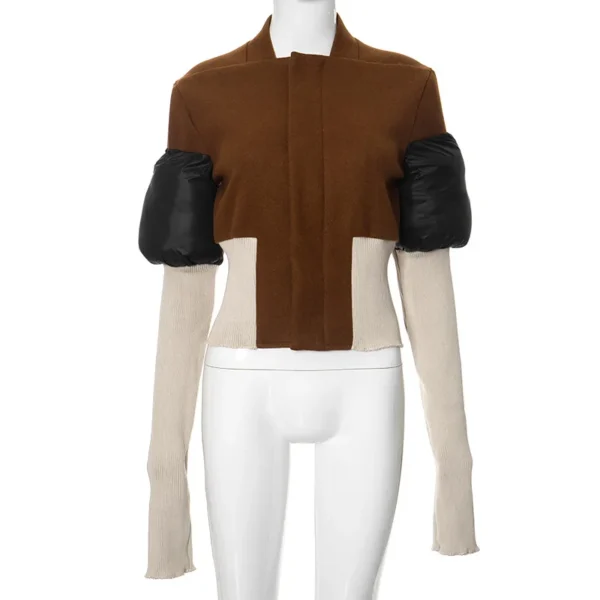 Women's Slim Fit Solid Color Extra Long Sleeve Jacket