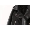 Women's Black Faux Leather Biker Jacket
