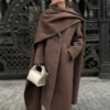 Women's Scarf Neckline Coat