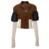 Women's Slim Fit Solid Color Extra Long Sleeve Jacket