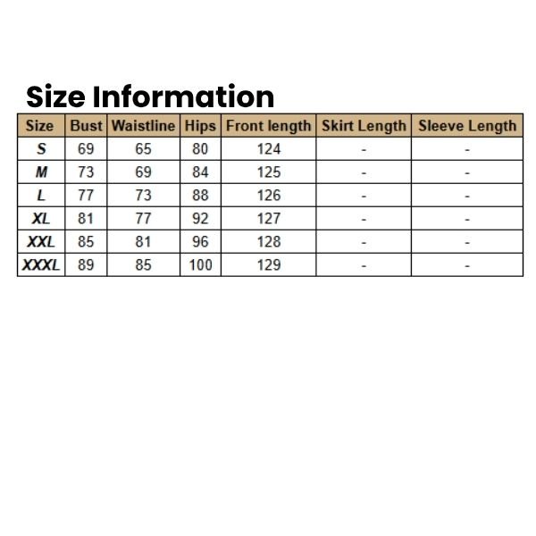 Size Information Women,s Printed Round Neck Short Dress