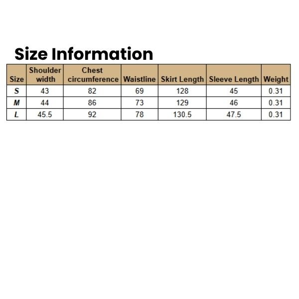 Size Information Women,s Elegance Retro  Printed Dress