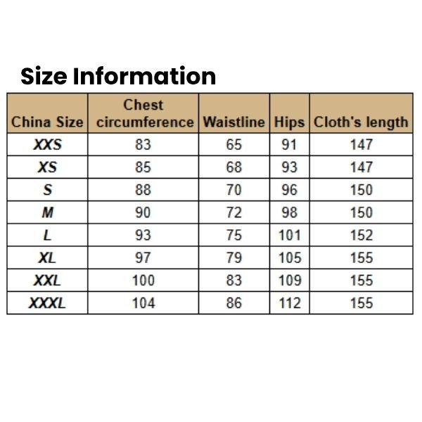 Size Information Women,s Light Luxury Minority High Dress