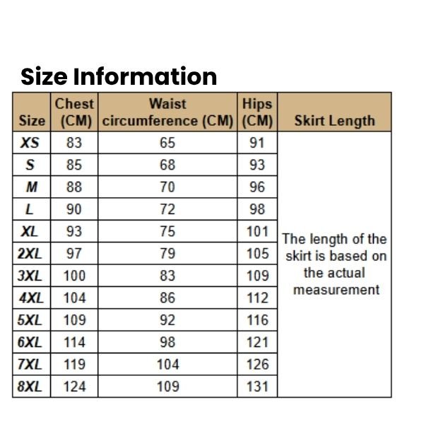 Size Information Women,s  High Collar Fishtail Long Dress
